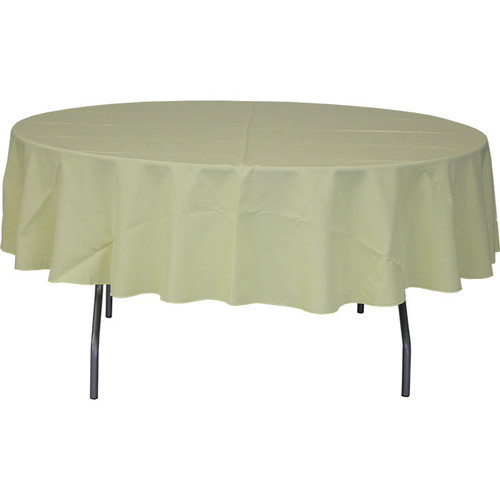 90'' Round Gold Polyester