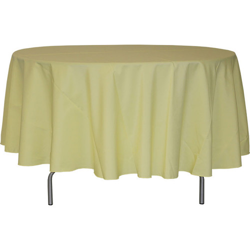 90'' Round Gold Polyester