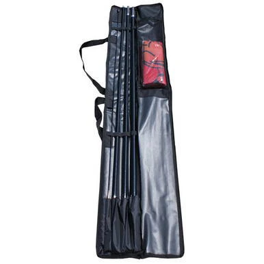 Small Tear Drop Flag Pole Kit, compact carrying case with assembled flag poles and accessories for outdoor/display use.