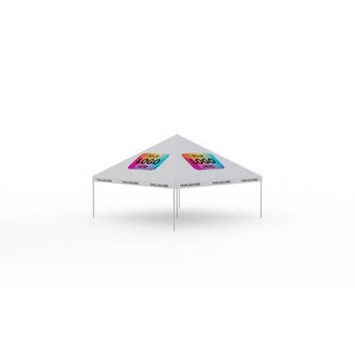15' x 15' Classic Series Pole Tent Logo Print, Complete 15' x 15' Classic Series Pole Tent Logo Print, Complete