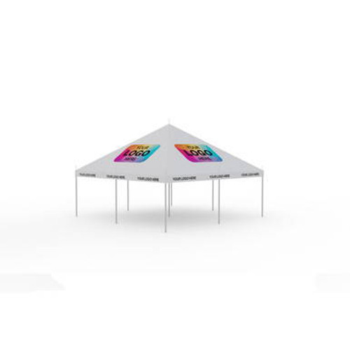20' x 20' Classic Series Pole Tent Logo Print, Complete
