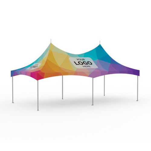 10' x 20' Pinnacle Series High Peak Frame Tent / Cross Cable MarqueeFull Digital Print, Complete-product-main_image -product-main_image