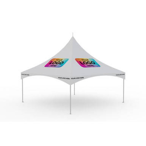 20' x 20' Pinnacle Series High Peak Frame Tent / Cross Cable Marquee Logo Print, Complete 20' x 20' Pinnacle Series High Peak Frame Tent / Cross Cable Marquee Logo Print, Complete