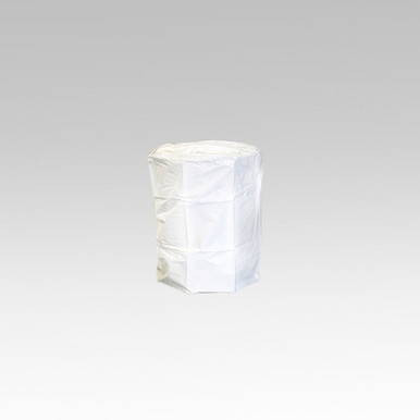 White 5 Gal Pull Over Cover, image of a white fabric cover designed to fit over a 5-gallon container for protection.