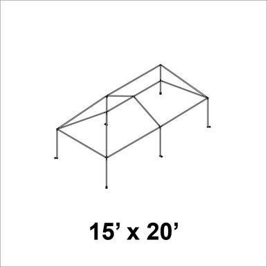 Celina 15' x 20' Master Series Frame, a metal outdoor canopy frame with a rectangular structure and multiple supporting legs.
