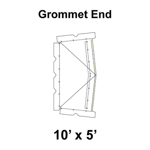 10' x 05' Classic Frame Tent Top, Grommet End