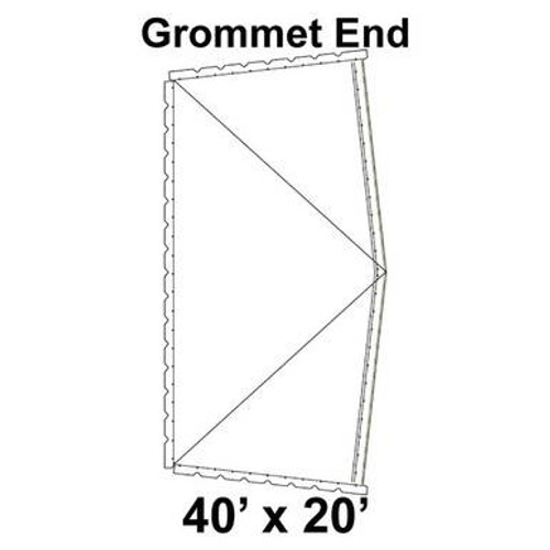 40' x 20' Classic Frame Tent Top, Grommet End