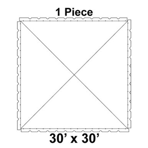 30' x 30' Classic Frame Tent, 1 Piece, 16 oz. Ratchet Top-product-main_image -product-main_image