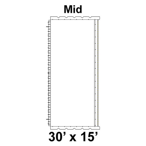30' x 15' Classic Frame Tent Top, Mid Section