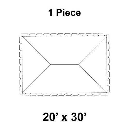 20' x 30' Classic Frame Tent, 1 Piece, 16 oz. Ratchet Top