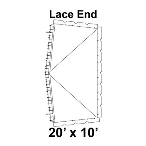 20' x 10' Classic Frame Tent Top, Lace End-product-main_image -product-main_image