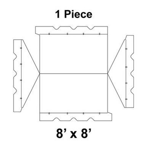 8' x 8' Gable Frame Tent, 1 Piece, 16 oz. Ratchet Top Replacement 8' x 8' Gable Frame Tent, 1 Piece, 16 oz. Ratchet Top Replacement