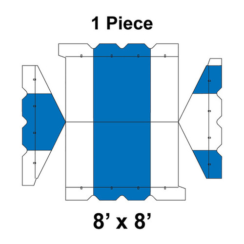 8' x 8' Gable Frame Tent, 1 Piece, 16 oz. Ratchet Top Replacement