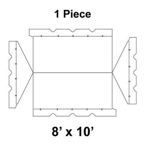 8' x 10' Gable Frame Tent, 1 Piece, 16 oz. Ratchet Top Replacement
