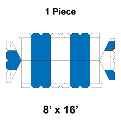 8' x 16' Gable Frame Tent, 1 Piece, 16 oz. Ratchet Top Replacement 8' x 16' Gable Frame Tent, 1 Piece, 16 oz. Ratchet Top Replacement