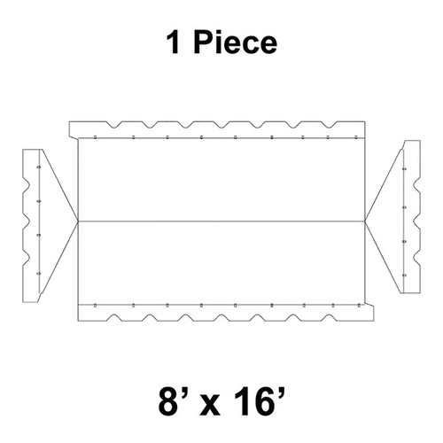 8' x 16' Gable Frame Tent, 1 Piece, 16 oz. Ratchet Top Replacement