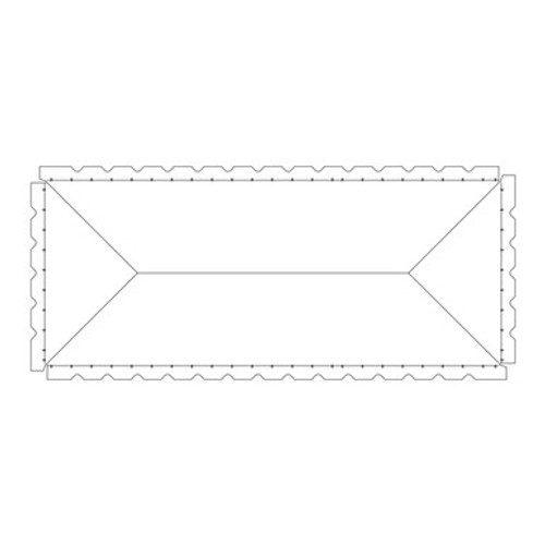 12' x 30' Classic Frame Tent, 1 Piece, 16 oz. Ratchet Top Replacement 12' x 30' Classic Frame Tent, 1 Piece, 16 oz. Ratchet Top Replacement