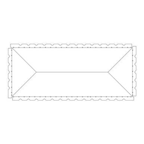 12' x 30' Classic Frame Tent, 1 Piece, 16 oz. Ratchet Top Replacement
