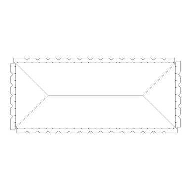 Celina 12' x 30' Classic Frame Tent, 1 Piece, 16 oz. Ratchet Top Replacement, black and white diagram of the tent's ratchet top replacement part.