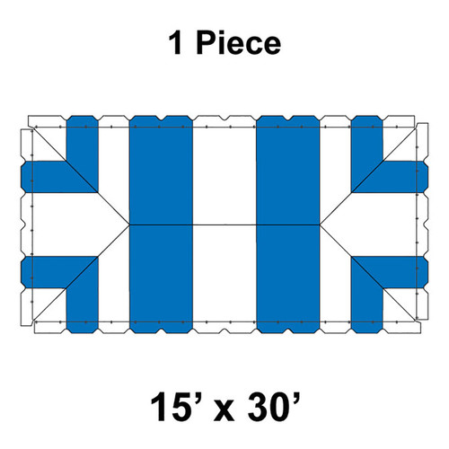 15' x 30' Classic Frame Tent, 1 Piece, 16 oz. Ratchet Top 15' x 30' Classic Frame Tent, 1 Piece, 16 oz. Ratchet Top