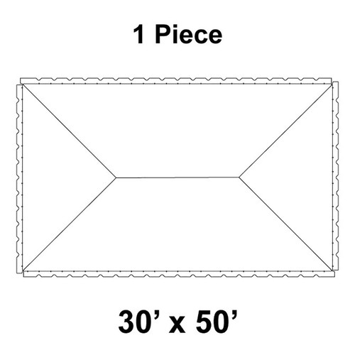 30' x 50' Classic Frame Tent, 1 Piece, 16 oz. Ratchet Top