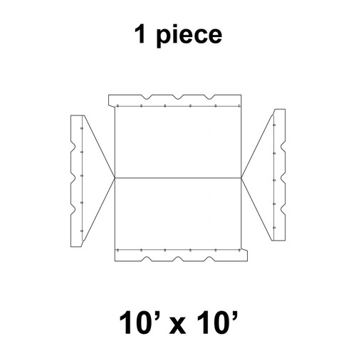 10' x 10' Classic Gable Frame Tent, 1 Piece, 16 oz. Ratchet Top Replacement