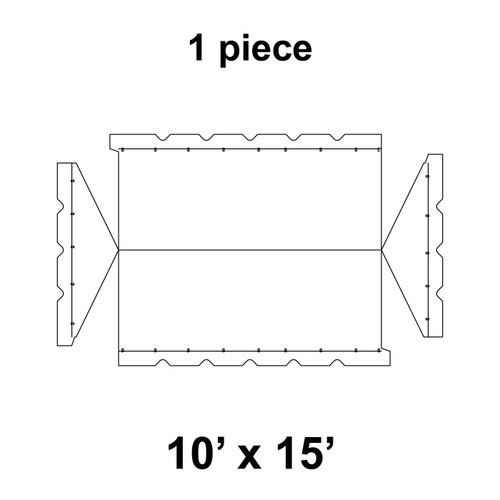 10' x 15' Classic Gable Frame Tent, 1 Piece, 16 oz. Ratchet Top Replacement