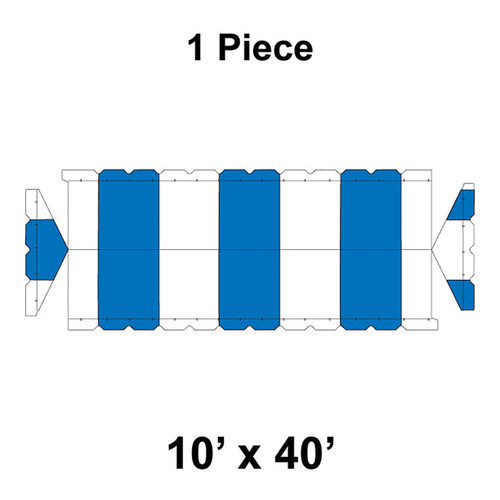 10' x 40' Classic Gable Frame Tent, 1 Piece, 16 oz. Ratchet Top Replacement