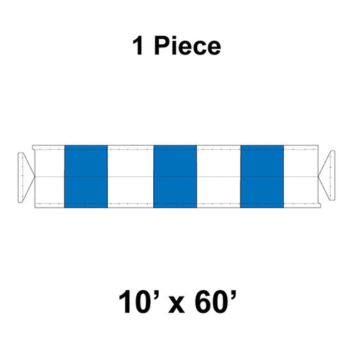 10' x 60' Classic Gable Frame Tent, 1 Piece, 16 oz. Ratchet Top Replacement