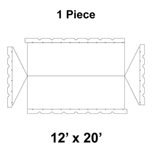 12' x 20' Classic Gable Frame Tent, 1 Piece, 16 oz. Ratchet Top Replacement