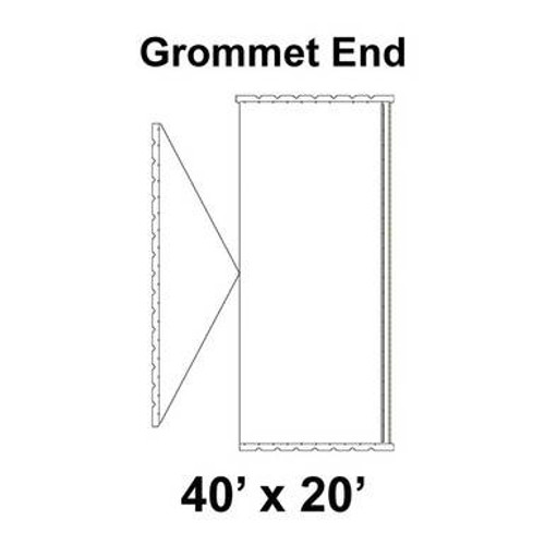 40' x 20' Classic Gable Frame Tent Top, Grommet End 40' x 20' Classic Gable Frame Tent Top, Grommet End