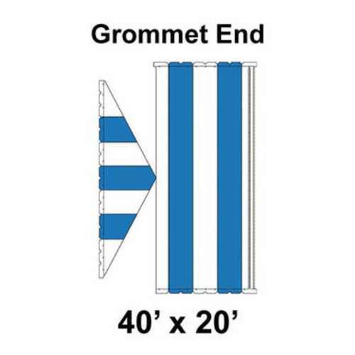 40' x 20' Classic Gable Frame Tent Top, Grommet End 40' x 20' Classic Gable Frame Tent Top, Grommet End