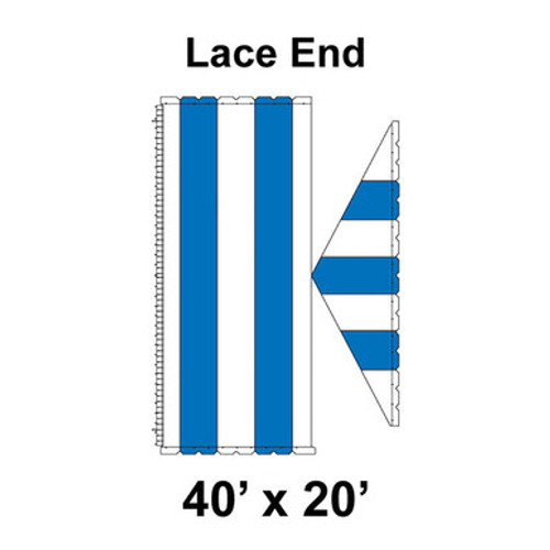40' x 20' Classic Gable Frame Tent Top, Lace End-product-main_image -product-main_image