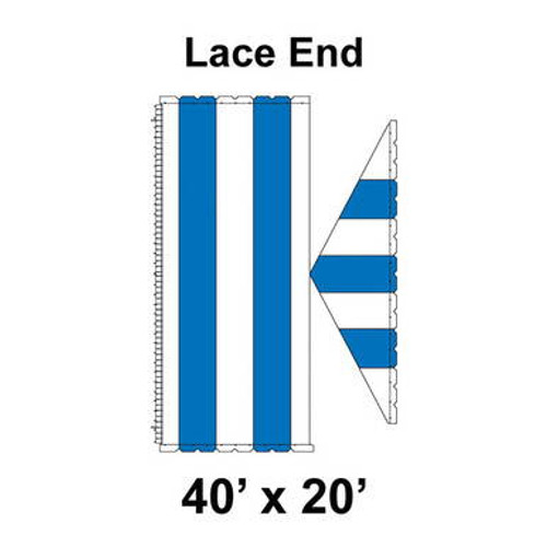 40' x 20' Classic Gable Frame Tent Top, Lace End 40' x 20' Classic Gable Frame Tent Top, Lace End