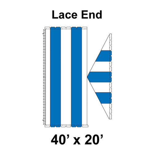 40' x 20' Classic Gable Frame Tent Top, Lace End