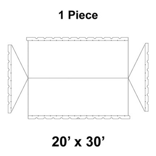 20' x 30' Classic Gable Frame Tent, 1 Piece, 16 oz. Ratchet Top-product-main_image -product-main_image