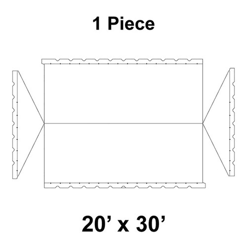 20' x 30' Classic Gable Frame Tent, 1 Piece, 16 oz. Ratchet Top