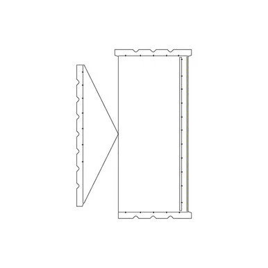 Celina Tent 20' x 10' Classic Gable Frame Tent Top, Grommet End, technical diagram showing the tent's outline, grommet placement, and construction details.