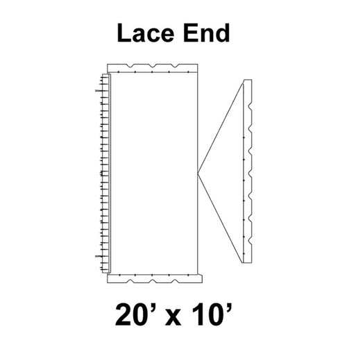20' x 10' Classic Gable Frame Tent Top, Lace End