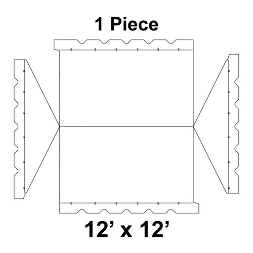 12' x 12' Classic Gable Frame Tent, 1 Piece, 16 oz. Ratchet Top Replacement