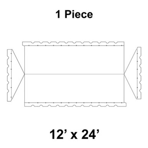 12' x 24' Classic Gable Frame Tent, 1 Piece, 16 oz. Ratchet Top Replacement 12' x 24' Classic Gable Frame Tent, 1 Piece, 16 oz. Ratchet Top Replacement