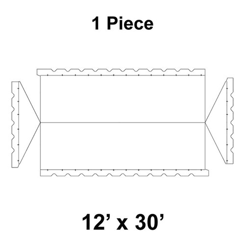 12' x 30' Classic Gable Frame Tent, 1 Piece, 16 oz. Ratchet Top Replacement