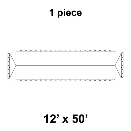 12' x 50' Classic Gable Frame Tent, 1 Piece, 16 oz. Ratchet Top Replacement