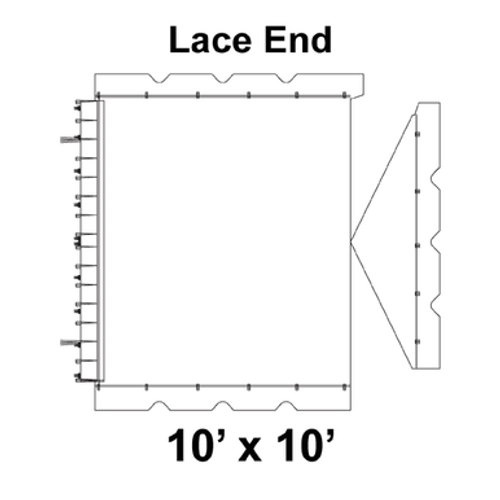 10' x 10' Gable Frame Tent Top, Lace End 10' x 10' Gable Frame Tent Top, Lace End
