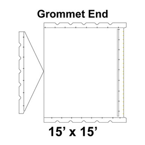 15' x 15' Classic Gable Frame Tent Top, Grommet End-product-main_image -product-main_image