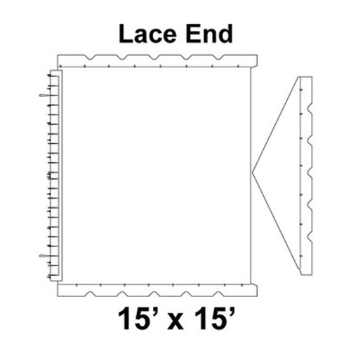 15' x 15' Classic Gable Frame Tent Top, Lace End-product-main_image -product-main_image
