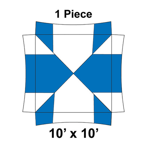 10' x 10' Master Frame Tent, 1 Piece, 16 oz. Ratchet Top Replacement