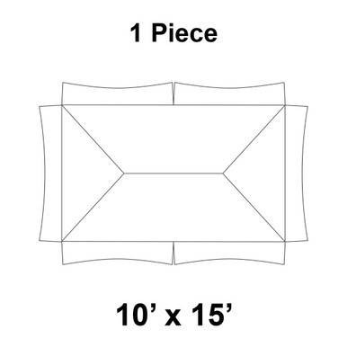 Celina Tent 10' x 15' Master Frame Tent, 1 Piece, 16 oz. Ratchet Top Replacement, technical diagram showing the top frame layout of the tent.