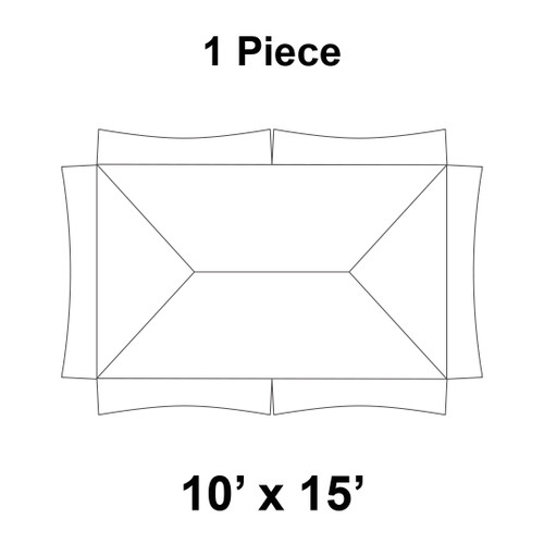 10' x 15' Master Frame Tent, 1 Piece, 16 oz. Ratchet Top Replacement