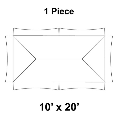 10' x 20' Master Frame Tent, 1 Piece, 16 oz. Ratchet Top Replacement